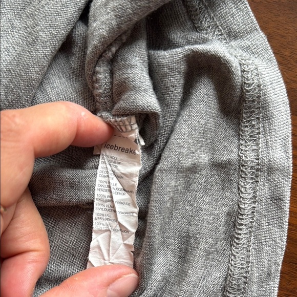 Icebreaker merino - bodyfit 260 - XL Men Gray and Green Half-Zip Sweater - Picture 6 of 7